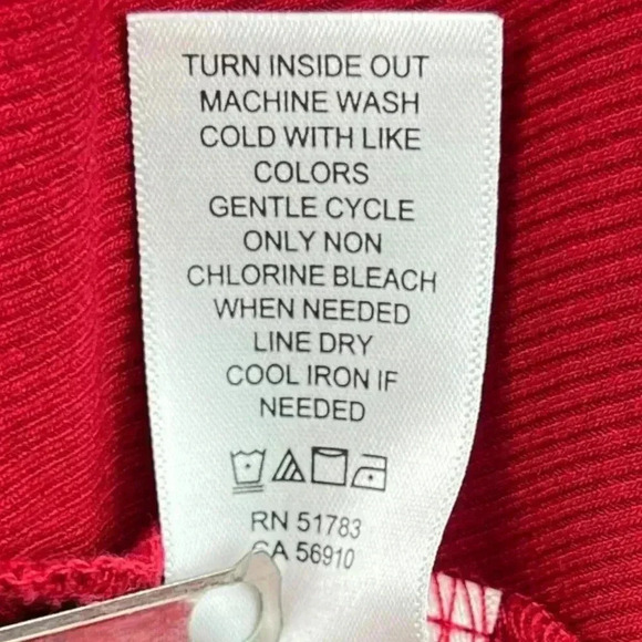 MAURICES ladies v-neck ribbed long sheer sleeve large wrap blouse red - Picture 11 of 12